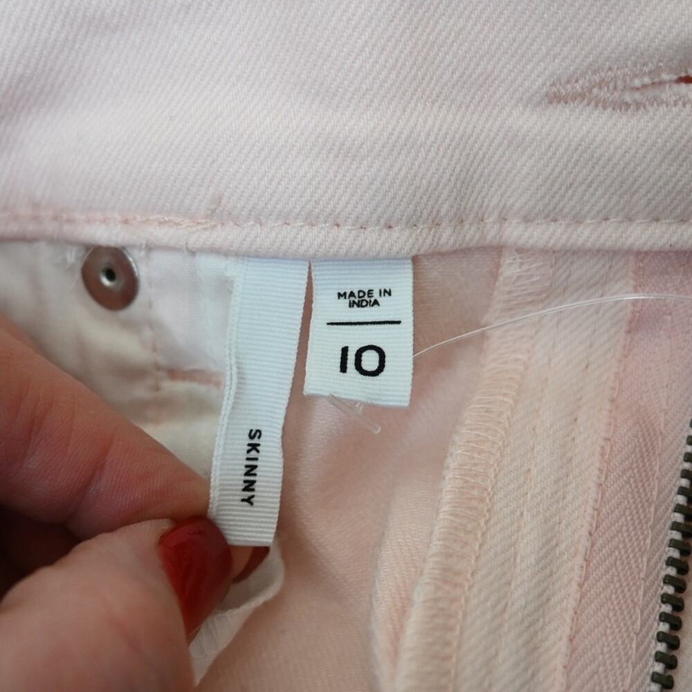 LOFT Womens 10 Mid Rise Pale Pink Skinny Jean NEW - Picture 11 of 12